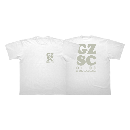 T-SHIRT BLANC VERT - GZSC