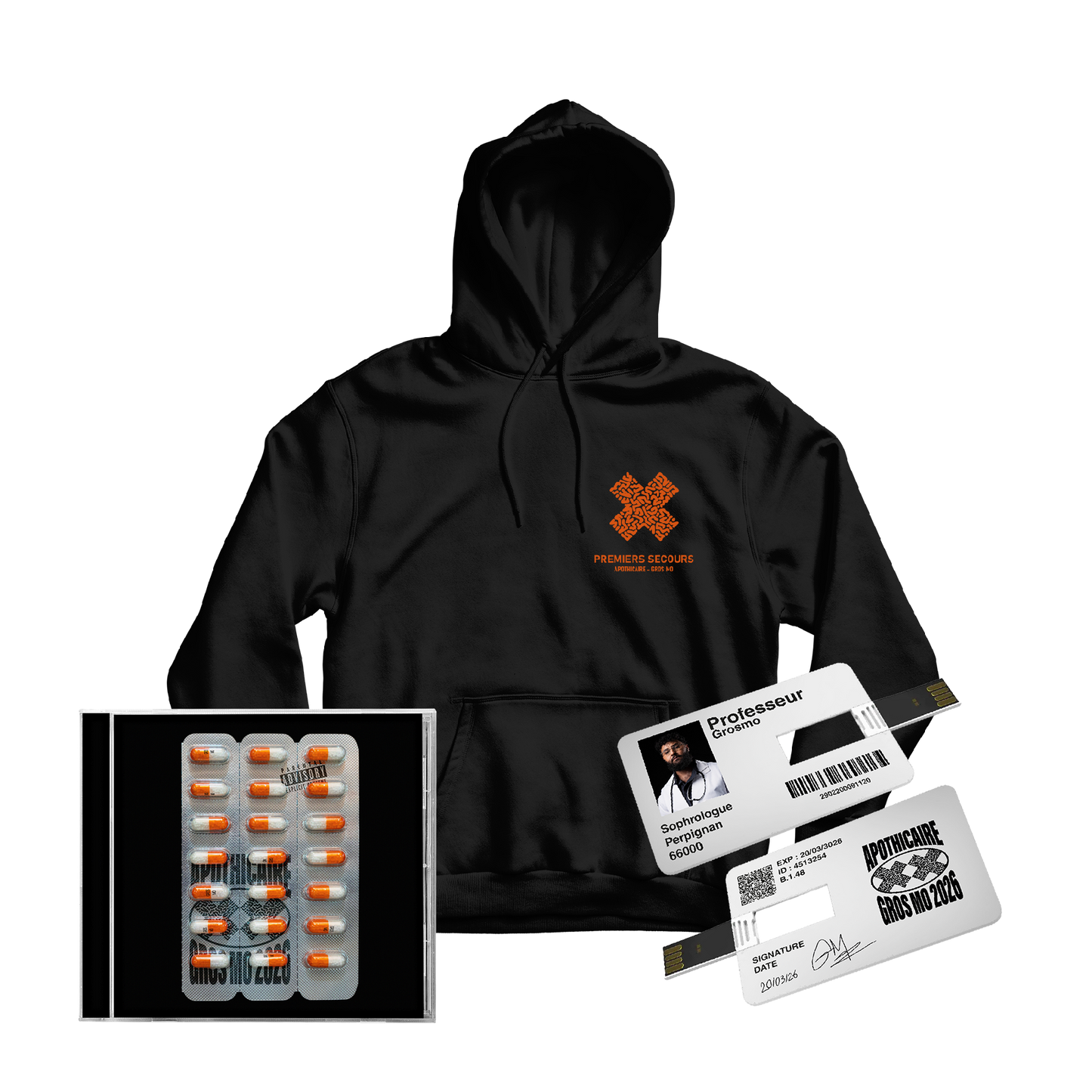 PACK HOODIE + CD + CARTE USB