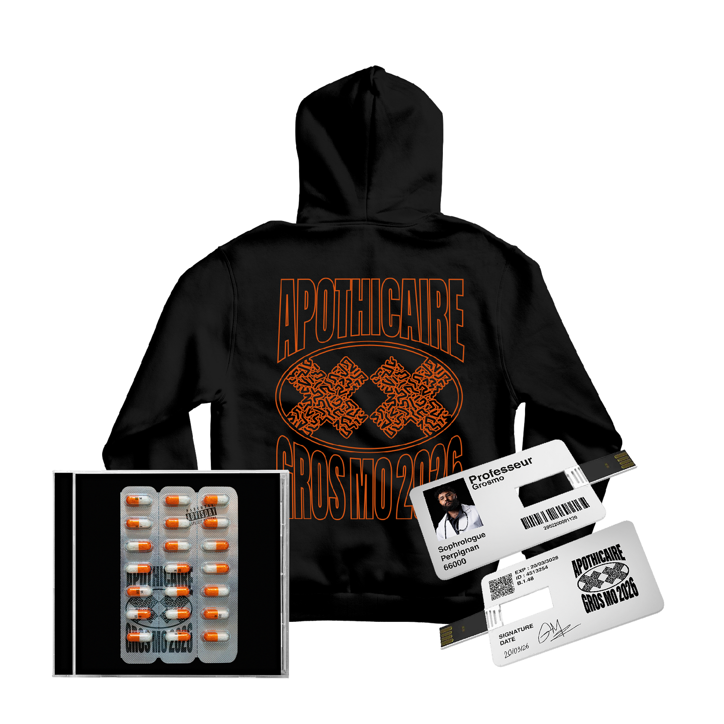 PACK HOODIE + CD + CARTE USB