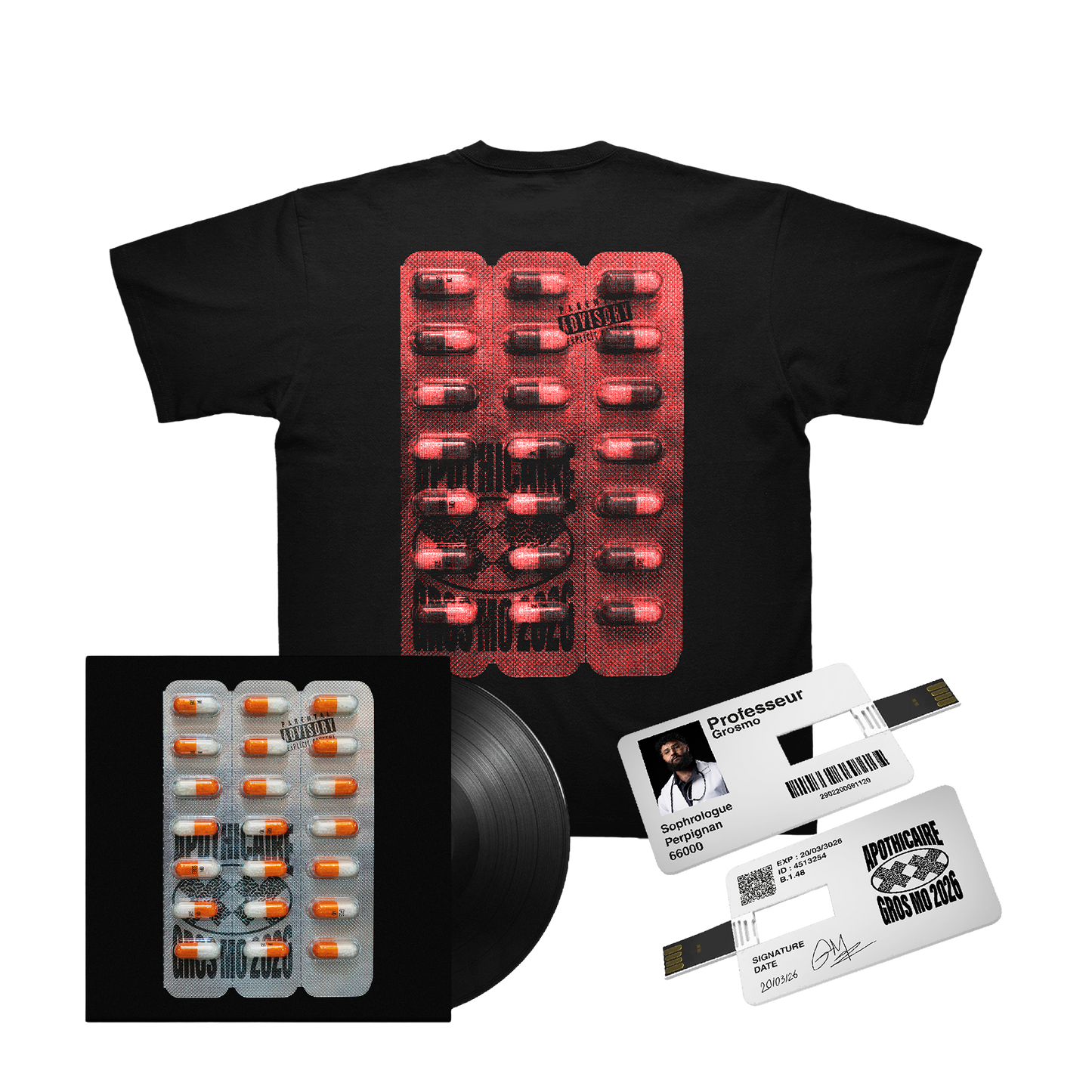 PACK T-SHIRT + LP + CARTE USB