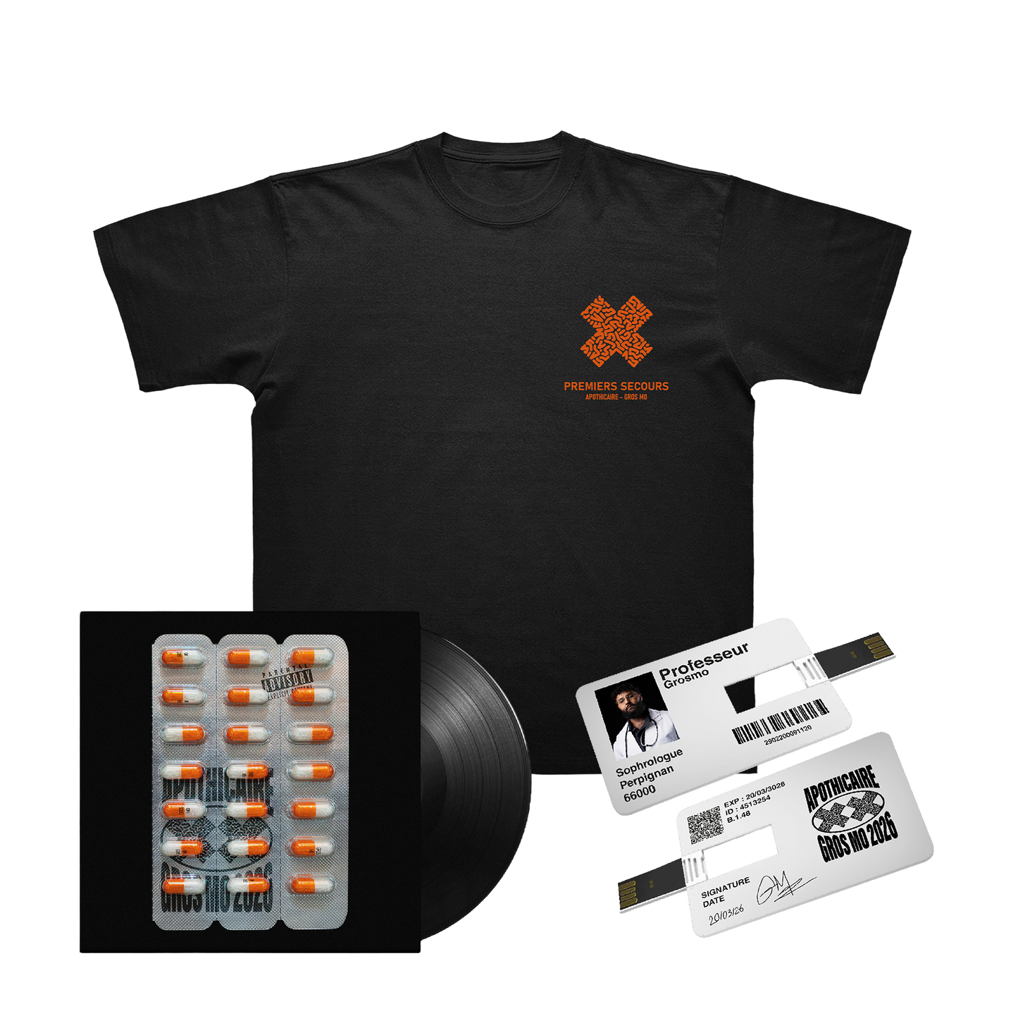 PACK T-SHIRT + LP + CARTE USB